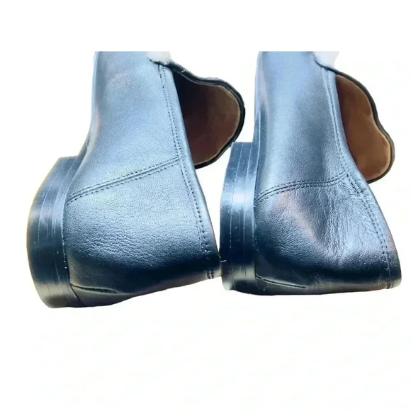 Coach Women’s Black Leather Short Hair Shearling Loafers Sz 7.5 Like New No Box - Picture 10 of 12